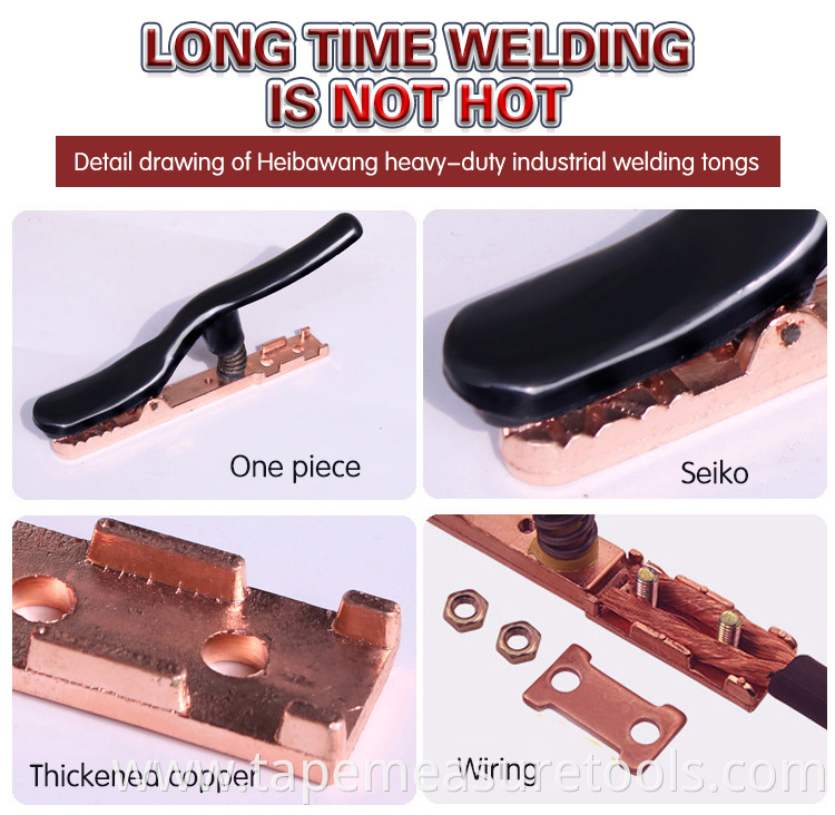 Factory direct pure copper black diamond 1000A welding tongs welding electrode holder